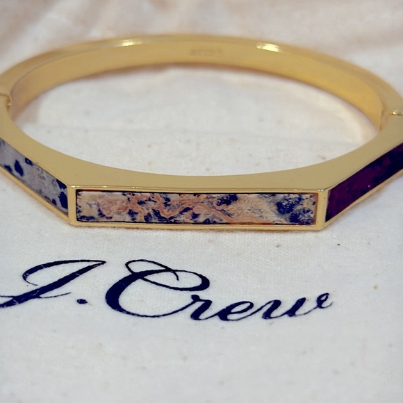 J. Crew mixed semiprecious stone hinge Bracelet NWOT - Picture 5 of 5